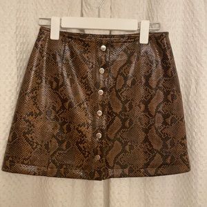 ASTR The Label Snake Print Skirt